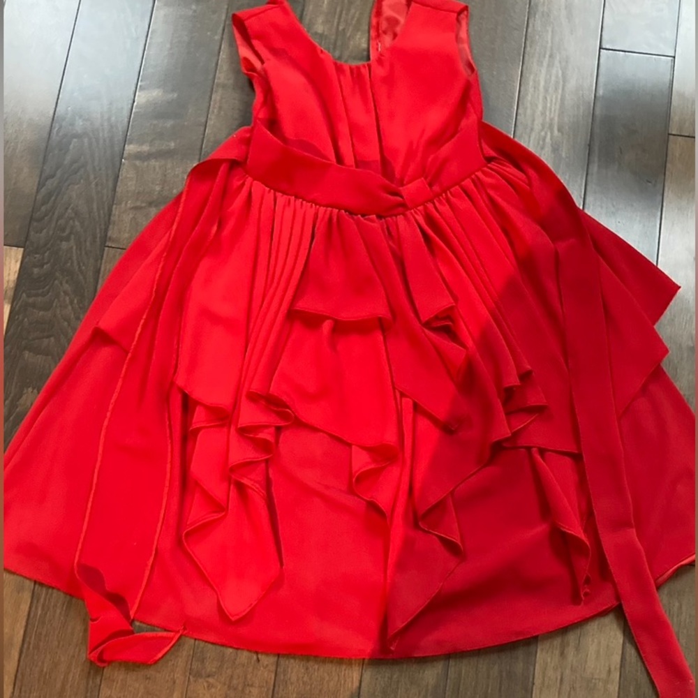 Red kids dress! Flowy and many layers of very nice material